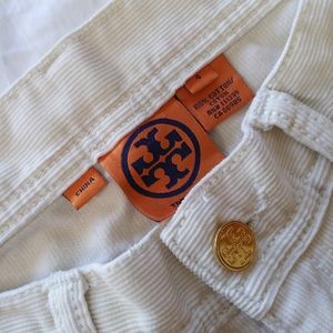 Tory Burch ivory corduroy jeans